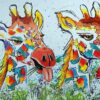 Giraffen schilderij Uitvergroting 1-2
